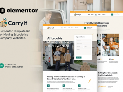 CarryIt – Moving & Logistics Company Elementor Template Kit