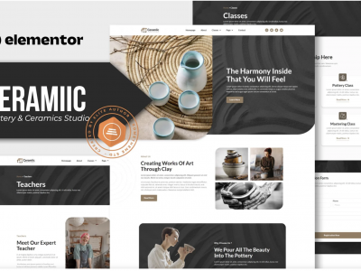 Ceramiic - Pottery & Ceramics Studio Elementor Template Kit