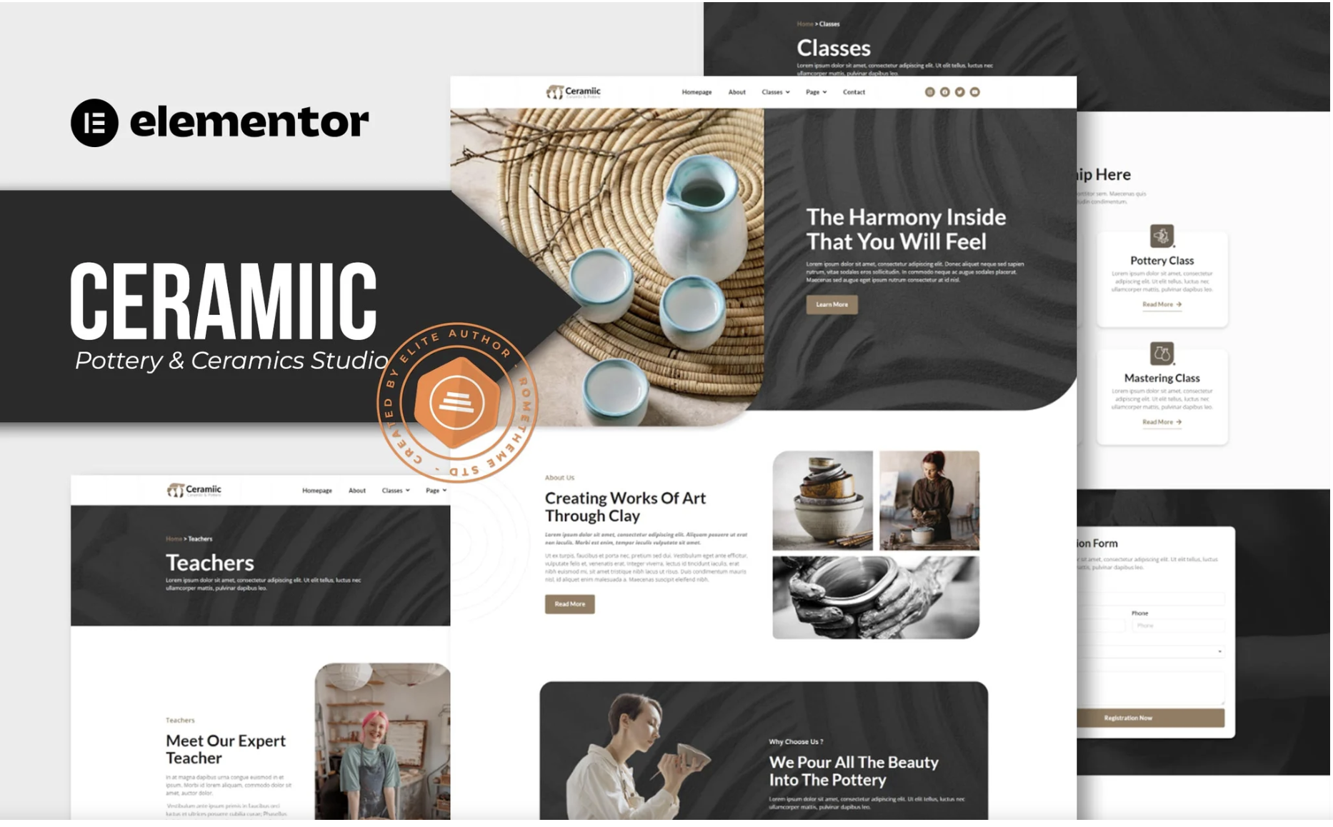 Ceramiic - Pottery & Ceramics Studio Elementor Template Kit