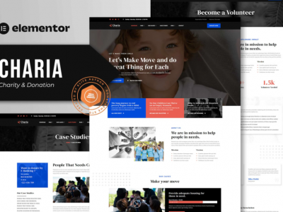Charia - Charity & Donation Elementor Template Kit