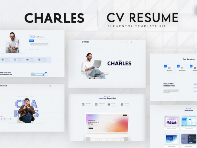 Charles - CV Resume Elementor Template Kit