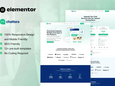 Chattera - Saas & Chat Service Company Elementor Kit