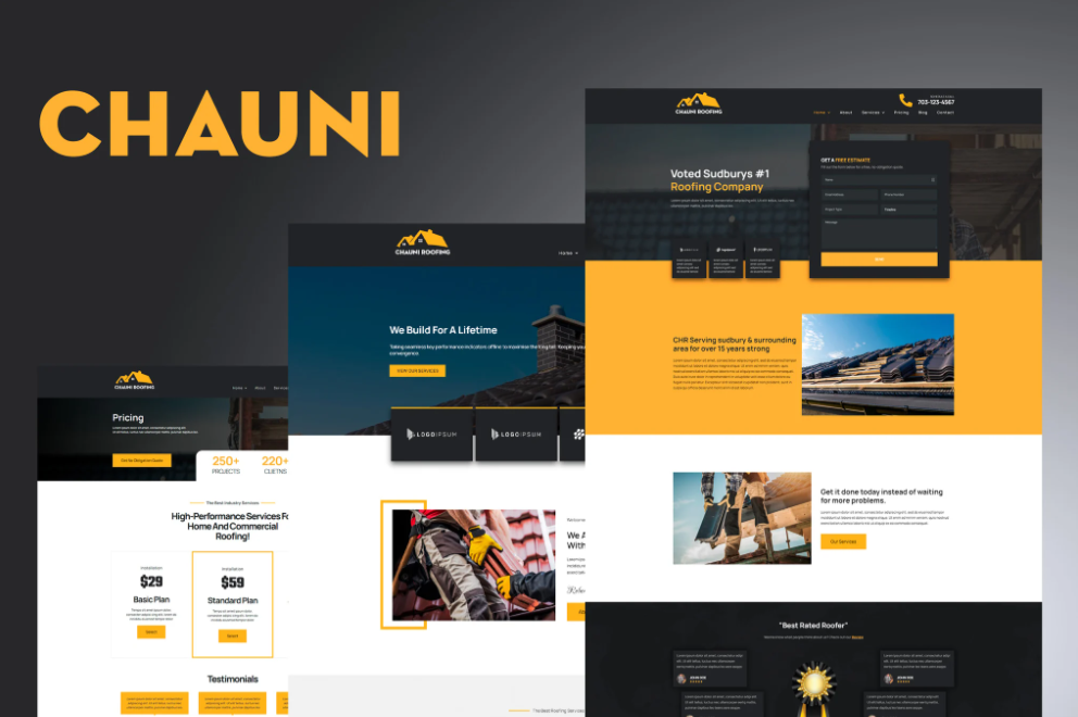 Chauni - Roofing Elementor Template Kit