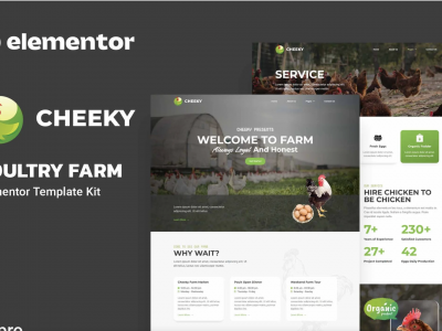Cheeky - Poultry Farm Elementor Template Kit