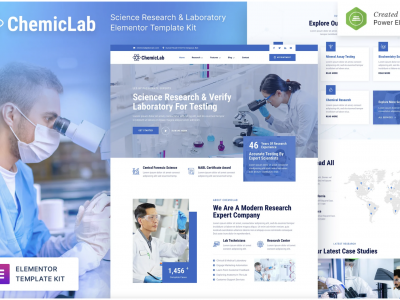 ChemicLab – Science Research & Laboratory Elementor Template Kit