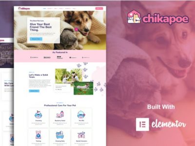 Chikapoe - Pet Care & Veterinary Elementor Template Kit