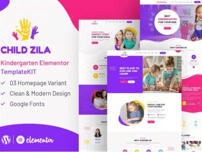 ChildZilla - Kindergarten & Childcare Elementor Template Kit