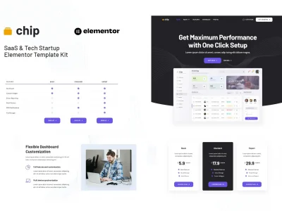 Chip - SaaS & Tech Startup Elementor Template Kit