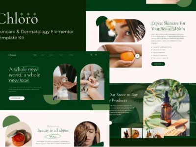 Chloro - Skincare & Dermatology Elementor Template Kit
