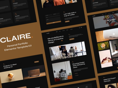 Claire - Personal Portfolio Elementor Template Kit