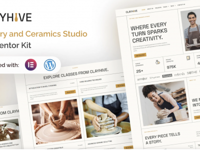 ClayHive - Pottery & Ceramics Studio Elementor Kit