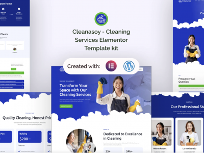 Cleanasoy - Cleaning Services Elementor Template kit