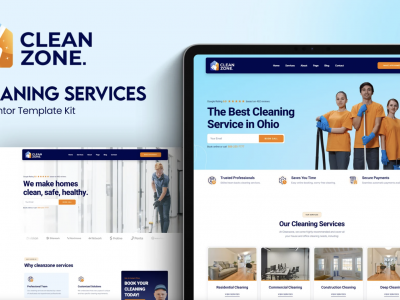 Cleanzone - Cleaning Services Elementor Template Kit