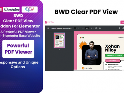 Clear PDF View Addon For Elementor