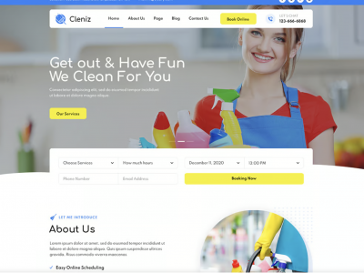 Cleniz - Cleaning Services Elementor Template Kit