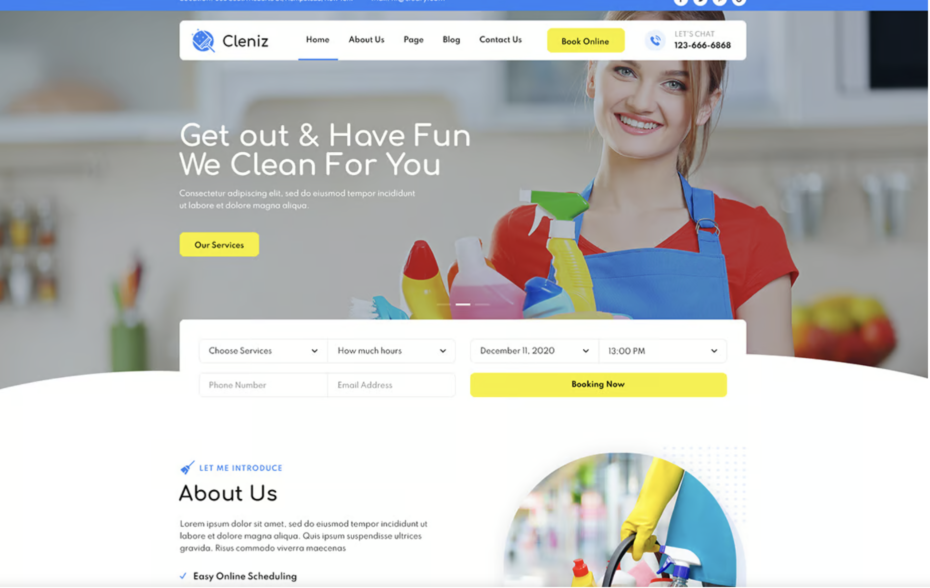 Cleniz - Cleaning Services Elementor Template Kit