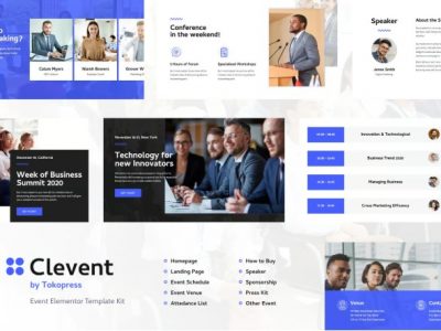 Clevent | Event & Conference Elementor Template Kit