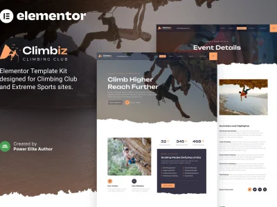 Climbiz – Climbing Club & Extreme Sports Elementor Template Kit