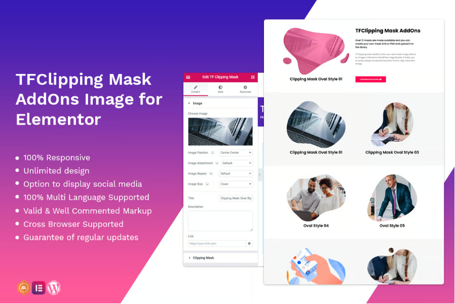 Clipping Mask addon - widget for Elementor