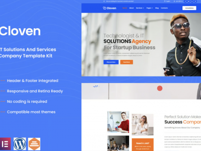 Cloven - IT Solutions & Services Company Elementor Template Kit