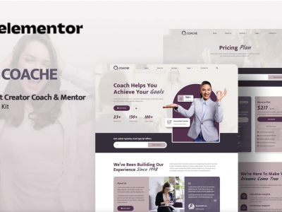 Coache - Content Creator Mentor Elementor Template Kit