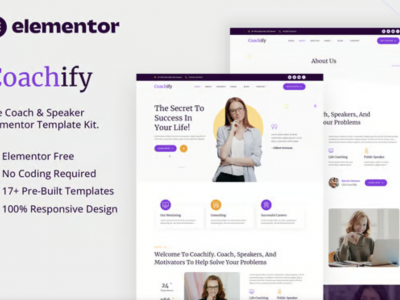 Coachify - Life Coach & Speaker Elementor Template Kit