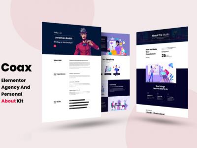 Coax - Agency And Personal About Us Elementor Template Kit