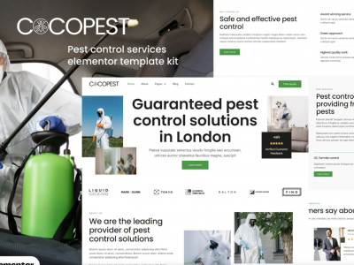 Cocopest - Pest Control Services Elementor Template Kit