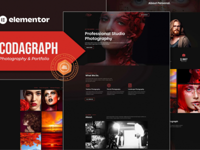 Codagraph - Photography & Portfolio Elementor Template Kit