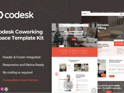 Codesk - Coworking Space Elementor Template Kit