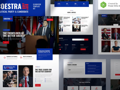 Coestra – Political Party & Candidate Elementor Template Kit