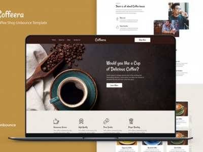 Coffeera — Coffee Shop Unbounce Template