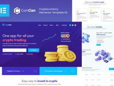 CoinClan - Cryptocurrency Elementor Pro Template Kit
