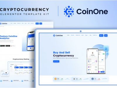 CoinOne - Cryptocurrency Elementor Template Kit