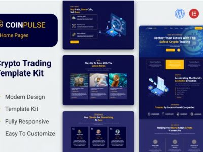 Coinpulse - Crypto Currency & Trading Elementor Template Kit