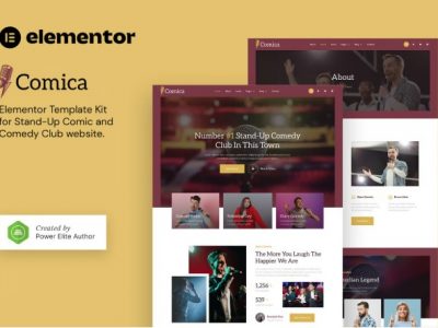 Comica – Stand-Up Comic & Comedy Club Elementor Template Kit