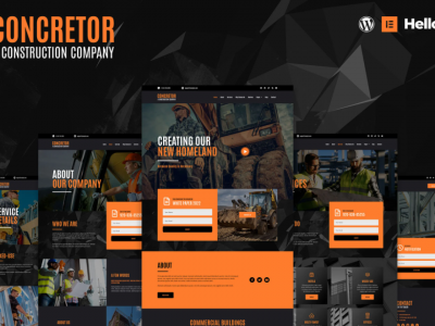 Concretor - Real Estate Construction Elementor Template Kit