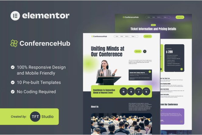 ConferenceHub - Professional Event Elementor Template Kit