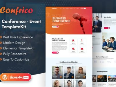 Confrico - Event & Conference Elementor Template Kit