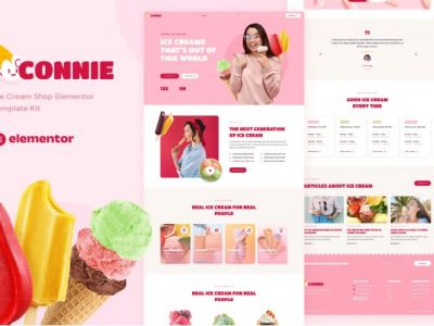Connie - Ice Cream Shop Elementor Template Kit