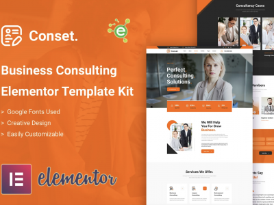 Conset – Business Consulting Elementor Template Kit