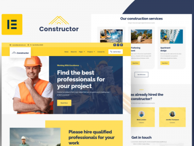 Constructor - Construction & Repair Elementor Pro Template Kit