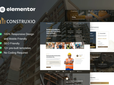 Construxio - Construction & Building Company Elementor Pro Template Kit