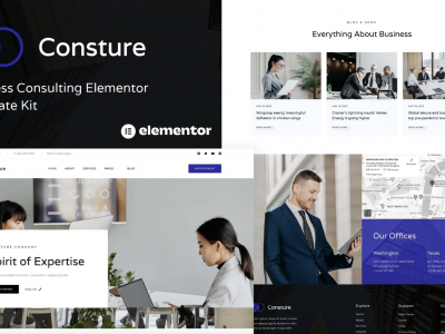 Consture - Business Consulting Elementor Template Kit