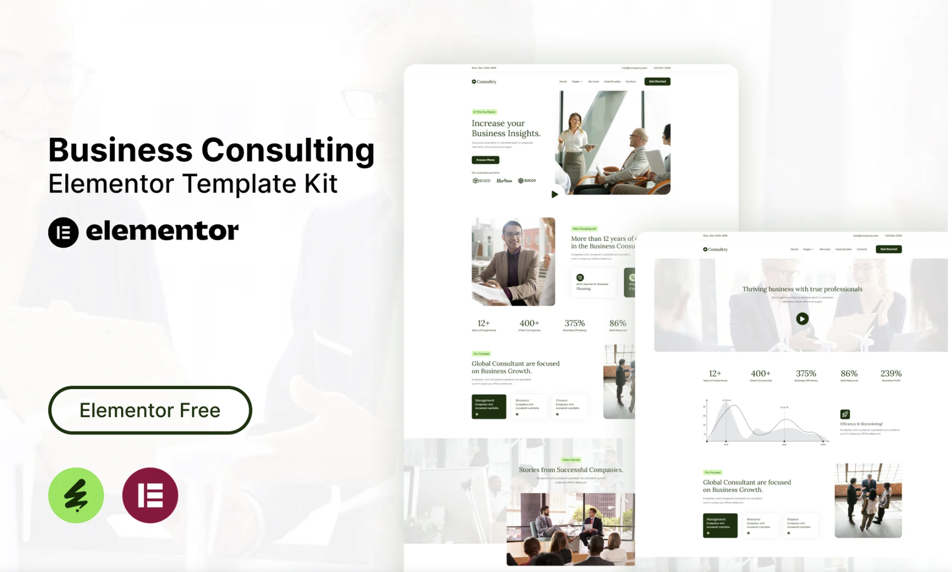 Consultry - Business Consulting Elementor Template Kit