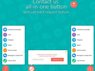 Contact us all-in-one button with callback request feature for WordPress