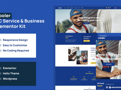 Cooler - AC Service & Business Elementor Pro Template Kit