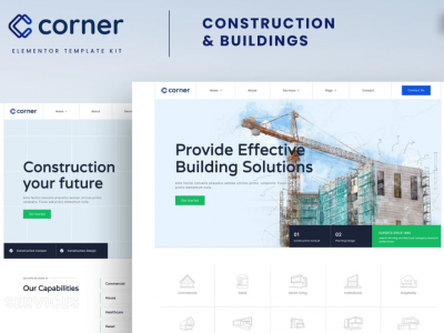 Corner - Construction & Building Elementor Template Kit