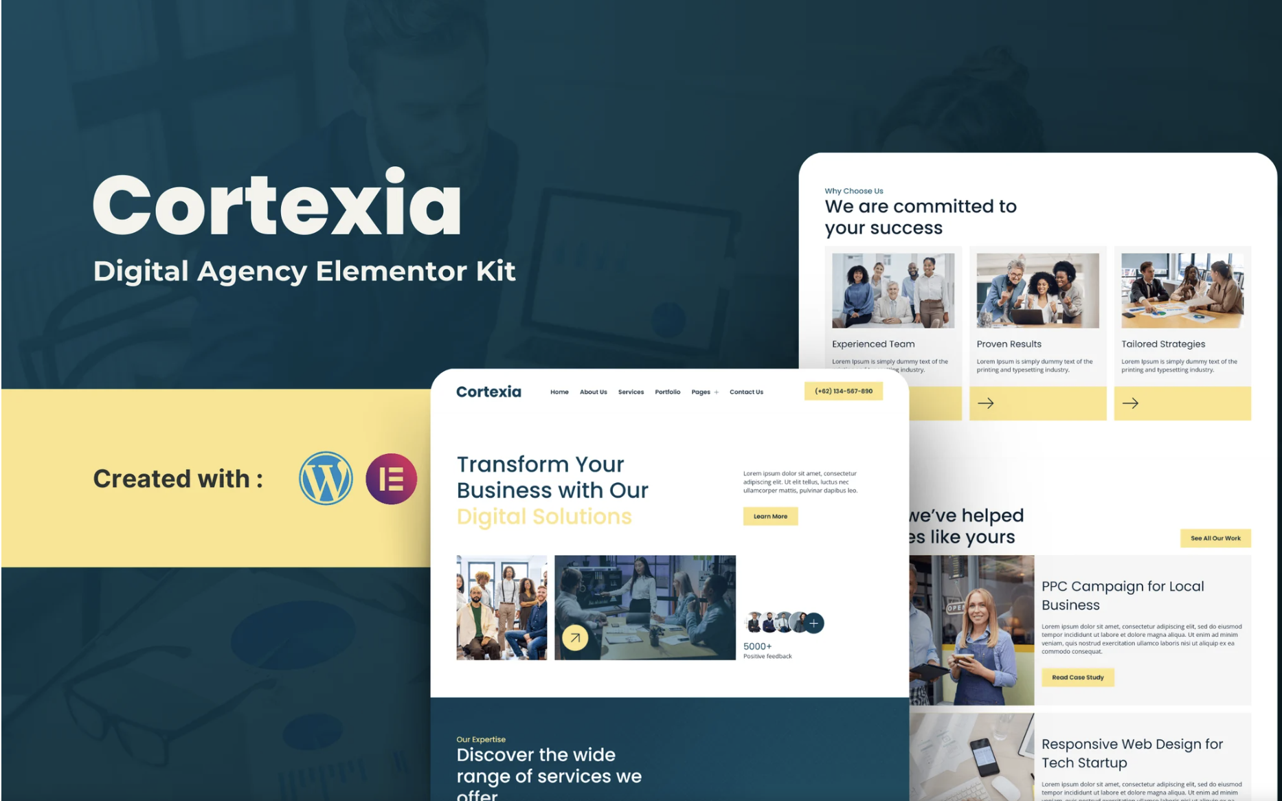 Cortexia - Digital Agency Elementor Template Kit