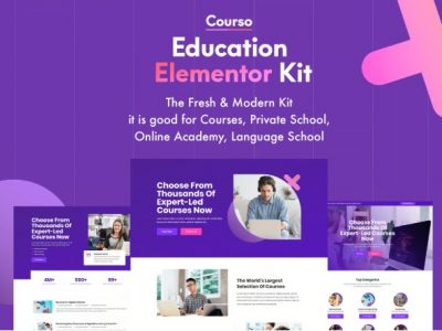 Courso - Online University & Courses Elementor Template Kit